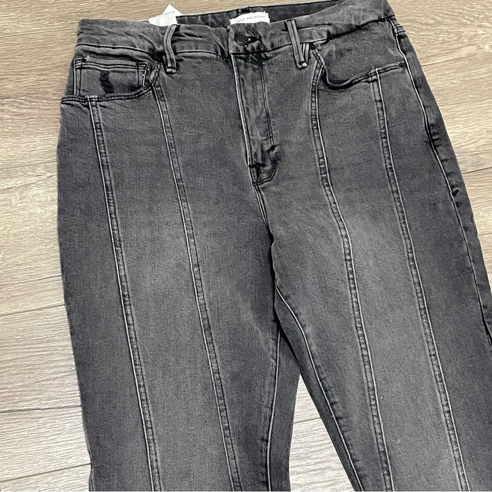 Good American Jeans Sz 12/31 Seamed Good Classic Black115 NWT $169. - Picture 5 of 11